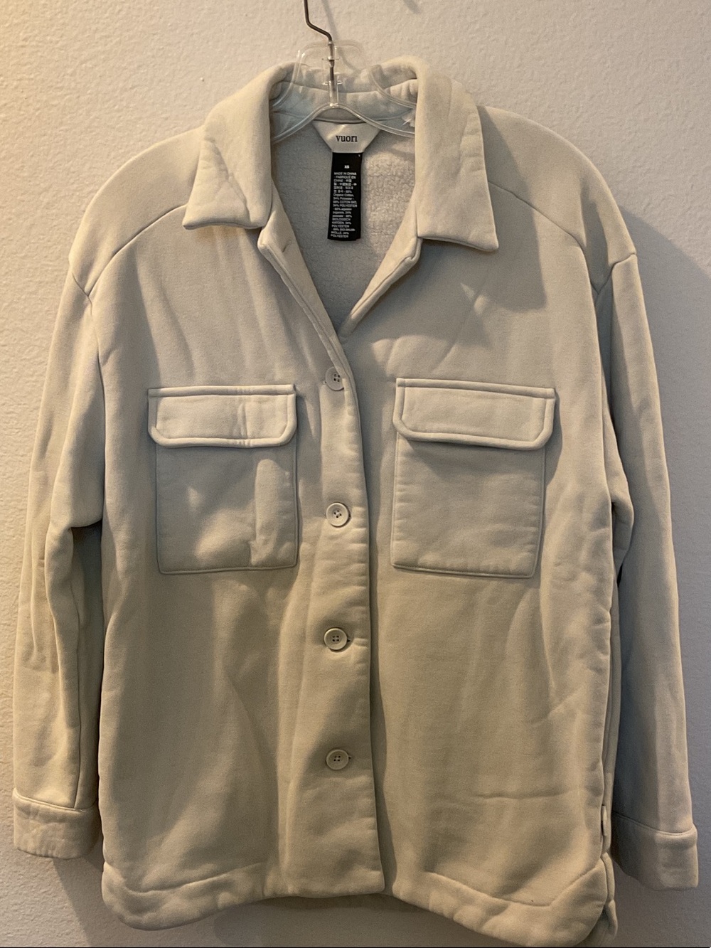 Vuori Cream Utility Button-Up Jacket